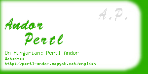 andor pertl business card